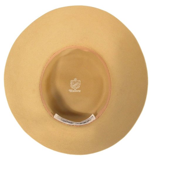 MALLORY/Stetson Cravenette Vintage Camel Fur Felt Fedora Hat - Picture 5 of 7